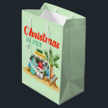 Festive Christmas July beach Santa gnome Medium Gift Bag<br><div class="desc">Festive Christmas July beach Santa gnome Medium Gift Bag</div>