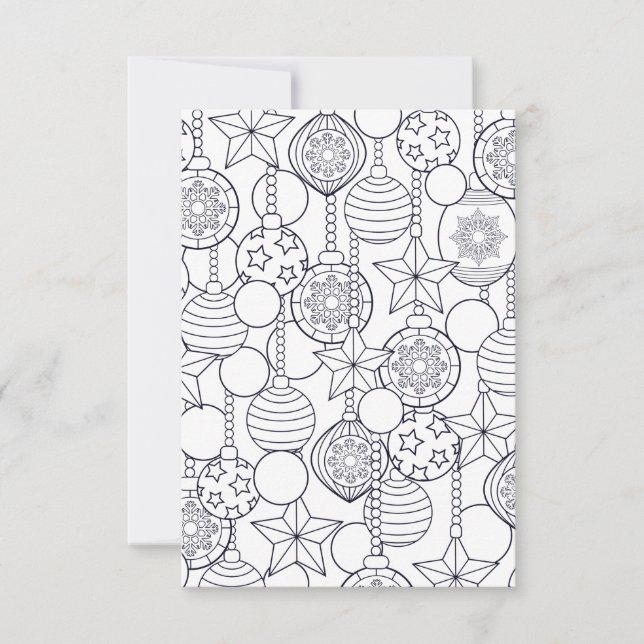 Festive Christmas kids coloring Card (Front)