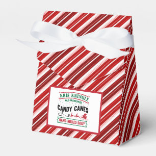 Festive Christmas Kringle Candy Company Favor Boxes