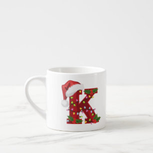 Festive Christmas Letter K Mug