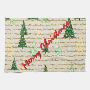 Festive Christmas Luxury Christmas Trees Kitchen Towel
