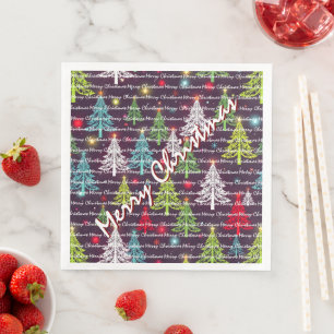 Festive Christmas Luxury Christmas Trees Paper Dinner Napkins
