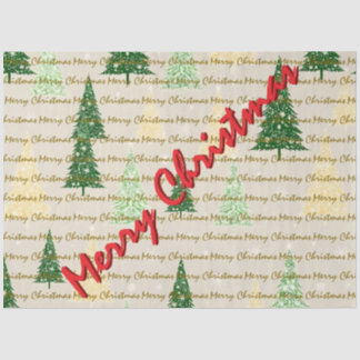 Festive Christmas Luxury Christmas Trees Tissue Paper