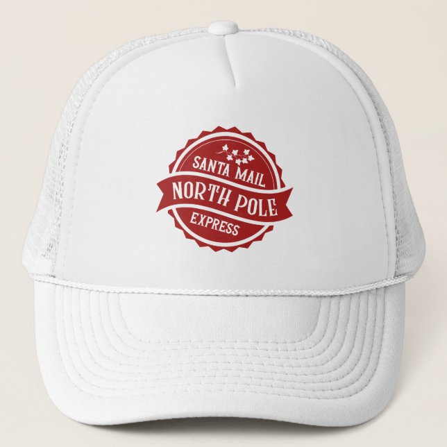 Festive Christmas mail carriers  Trucker Hat (Front)