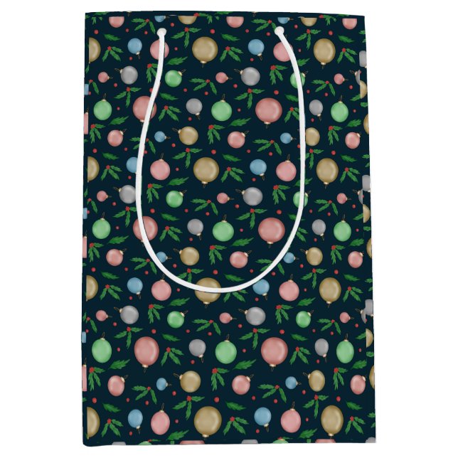 Festive Christmas  Medium Gift Bag (Front)
