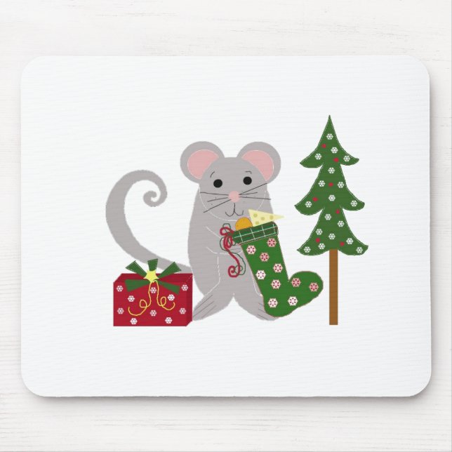 Festive Christmas Mouse Mouse Pad (Front)