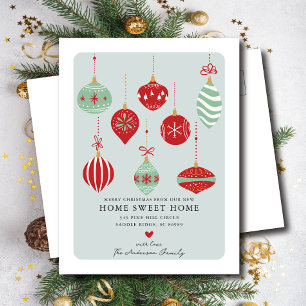 Festive Christmas Moving Announcement  Postcard