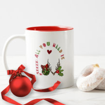 Festive Christmas Mug – Candy Cane & Ornament