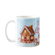 Festive Christmas Mug I Elf, Penguin & Polar Bear