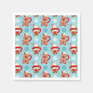 Festive Christmas Mug of Cocoa Napkins