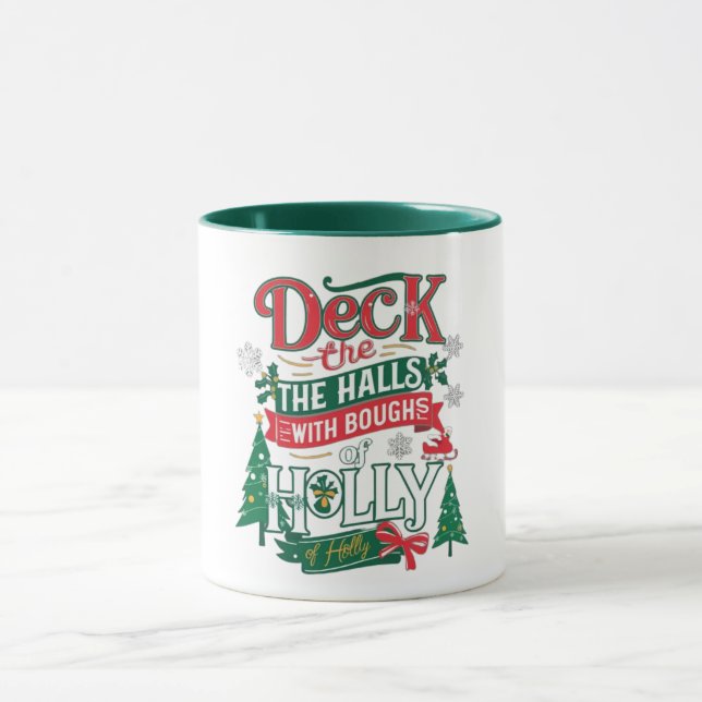 Festive Christmas Mugs for Holiday Cheer (Center)