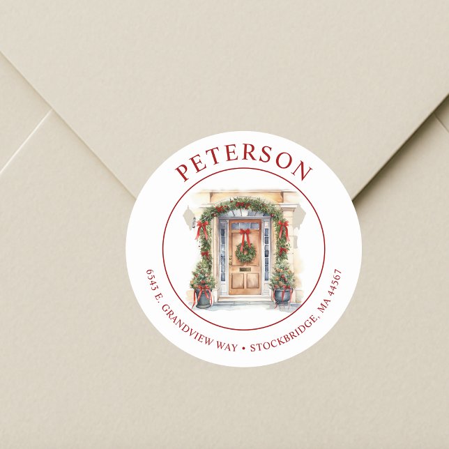 Festive Christmas New Home Return Address Labels (Creator Uploaded)