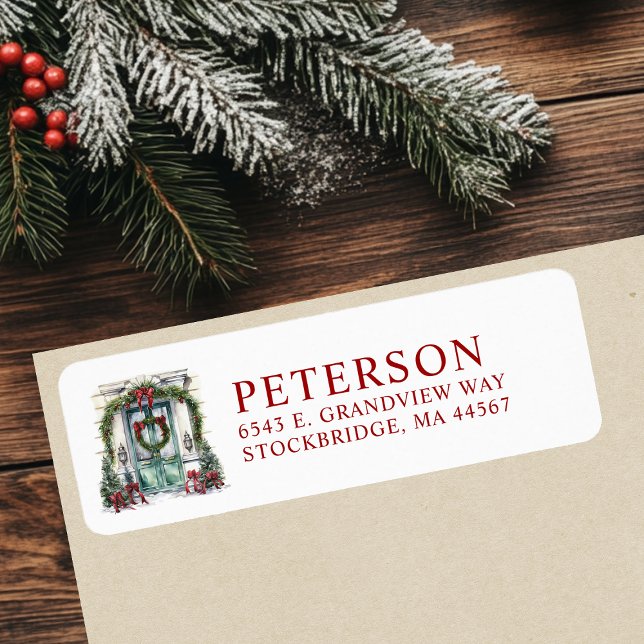 Festive Christmas New Home Return Address Labels (Creator Uploaded)