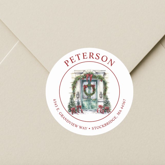 Festive Christmas New Home Return Address Labels (Creator Uploaded)