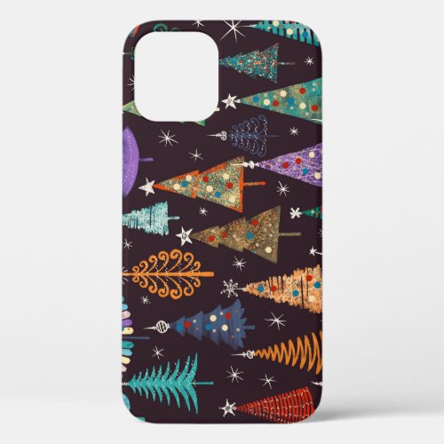 Festive Christmas New Year Pattern iPhone 12 Case