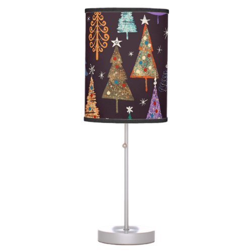 Festive Christmas New Year Pattern Table Lamp