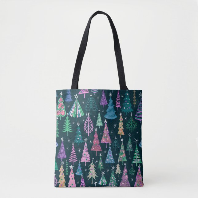 Festive Christmas New Year Pattern Tote Bag (Front)