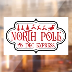 Festive Christmas North express Window Cling