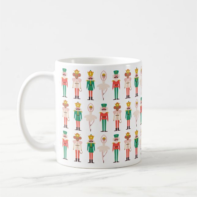 Festive Christmas Nutcracker Ballerina  Coffee Mug (Left)