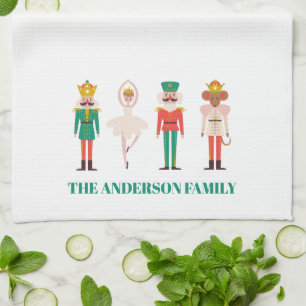 Festive Christmas Nutcracker Ballerina  Kitchen Towel