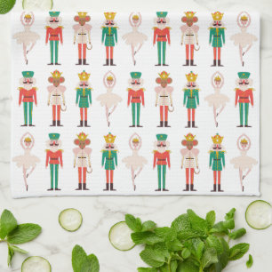 Festive Christmas Nutcracker Ballerina  Kitchen Towel