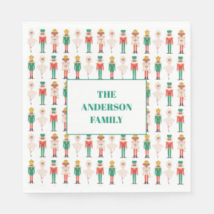 Festive Christmas Nutcracker Ballerina Napkins