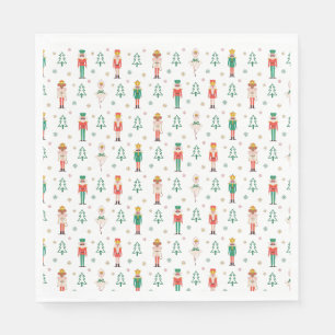 Festive Christmas Nutcracker Ballerina Napkins