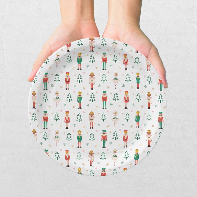 Festive Christmas Nutcracker Ballerina Paper Plates (Creator Uploaded)
