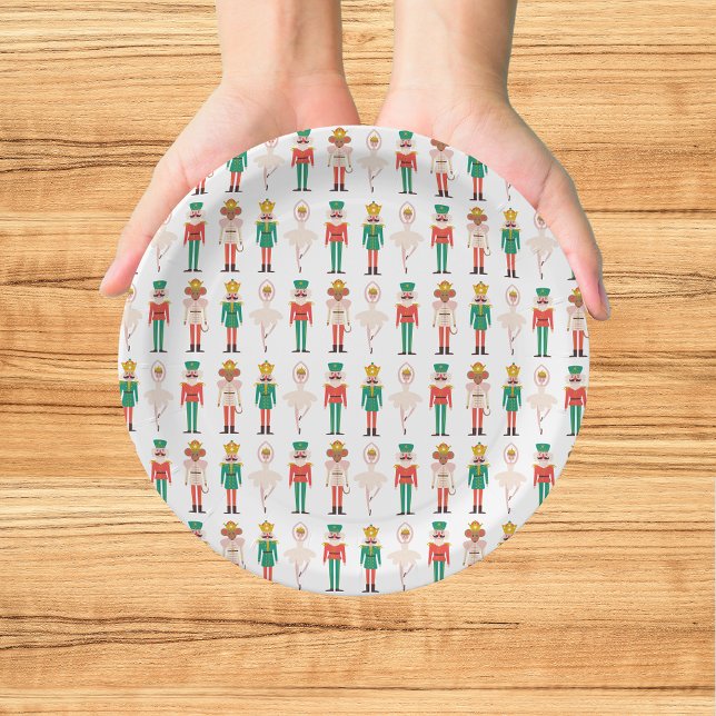 Festive Christmas Nutcracker Ballerina  Paper Plates (Creator Uploaded)