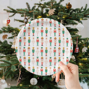 Festive Christmas Nutcracker Ballerina Paper Plates