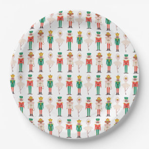 Festive Christmas Nutcracker Ballerina Paper Plates