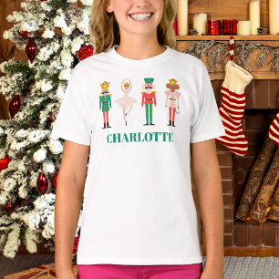 Festive Christmas Nutcracker Ballerina T-Shirt