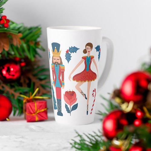 Festive Christmas Nutcracker Ballet Characters  Latte Mug