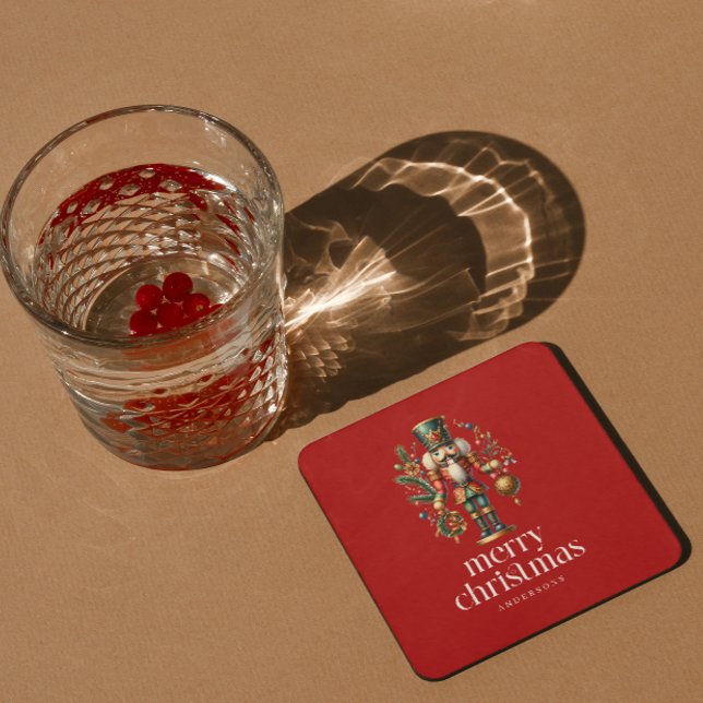 Festive Christmas Nutcracker  Beverage Coaster (Creator Uploaded)