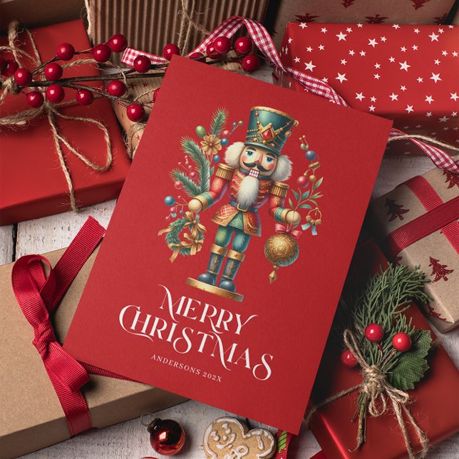 Festive Christmas Nutcracker Custom Photo Card (Creator Uploaded)