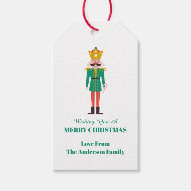 Festive Christmas Nutcracker  Gift Tags (Front)