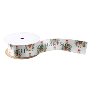 Festive Christmas Nutcracker Happy Holidays Satin Ribbon