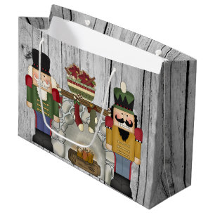Festive Christmas nutcracker Holiday party bag