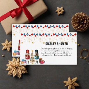Festive Christmas Nutcracker Ornaments Baby Shower Enclosure Card
