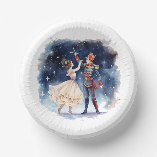 Festive Christmas nutcracker party  Paper Bowls (Front)