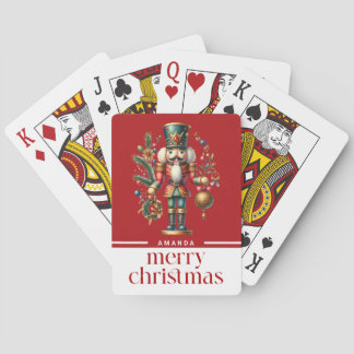 Festive Christmas Nutcracker Poker Cards