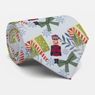 festive Christmas nutcracker tiled Neck Tie
