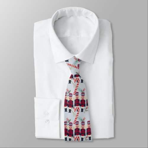 festive Christmas nutcracker tiled  Neck Tie