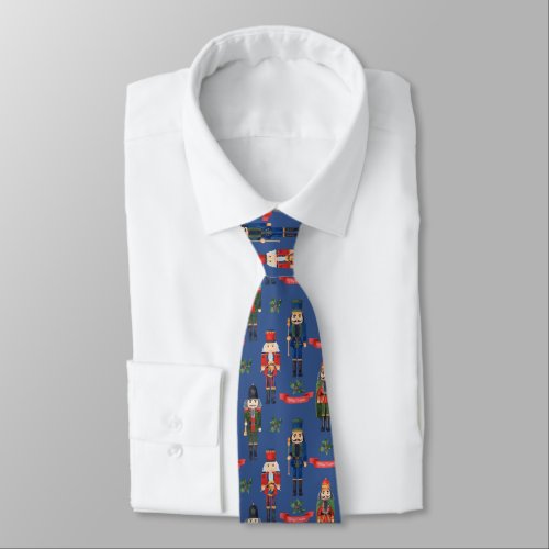 Festive Christmas nutcracker tiled pattern  Neck Tie