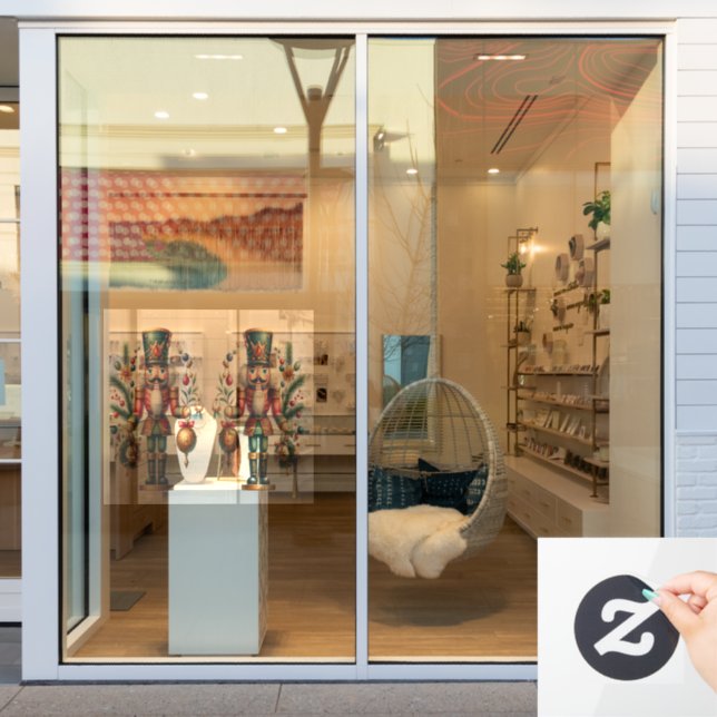 Festive Christmas Nutcracker Window Cling (Store Window)