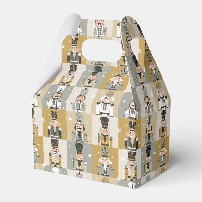 Festive Christmas Nutcrackers  Favor Boxes (Front Side)