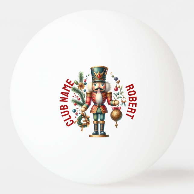 Festive Christmas Nutcrackers  Ping Pong Ball (Front)