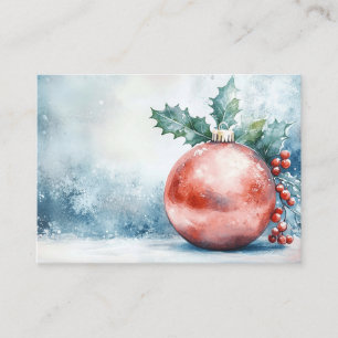 Festive Christmas Ornament Business Card