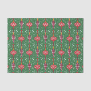 Festive Christmas Ornaments Pattern Tissue Paper