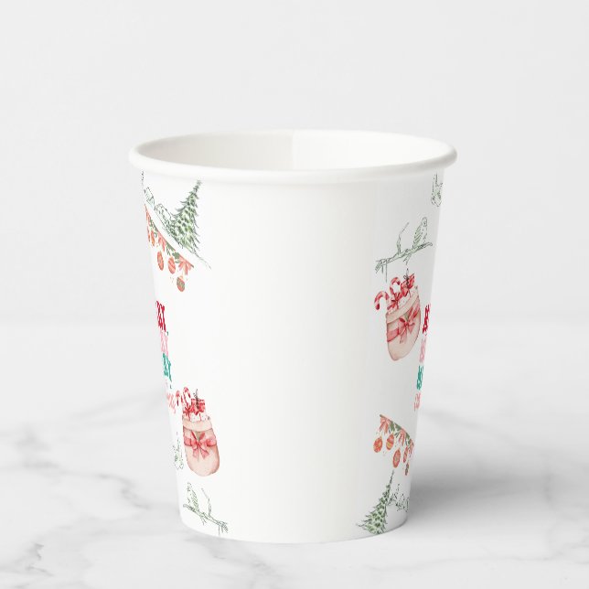 Festive Christmas Paper Cups-Set of 8 Cups (Left)